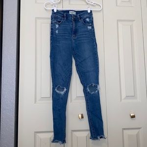 Abercrombie Ripped Jeans (Super Skinny Ankle High Rise)
